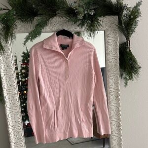 Lauren Ralph Lauren Light Pink Ribbed Sweater
